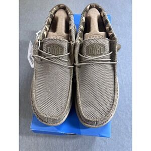 New Hey Dude Men's Wally Sox Beige Slip on casual Shoes 40019-205 brown Size 8